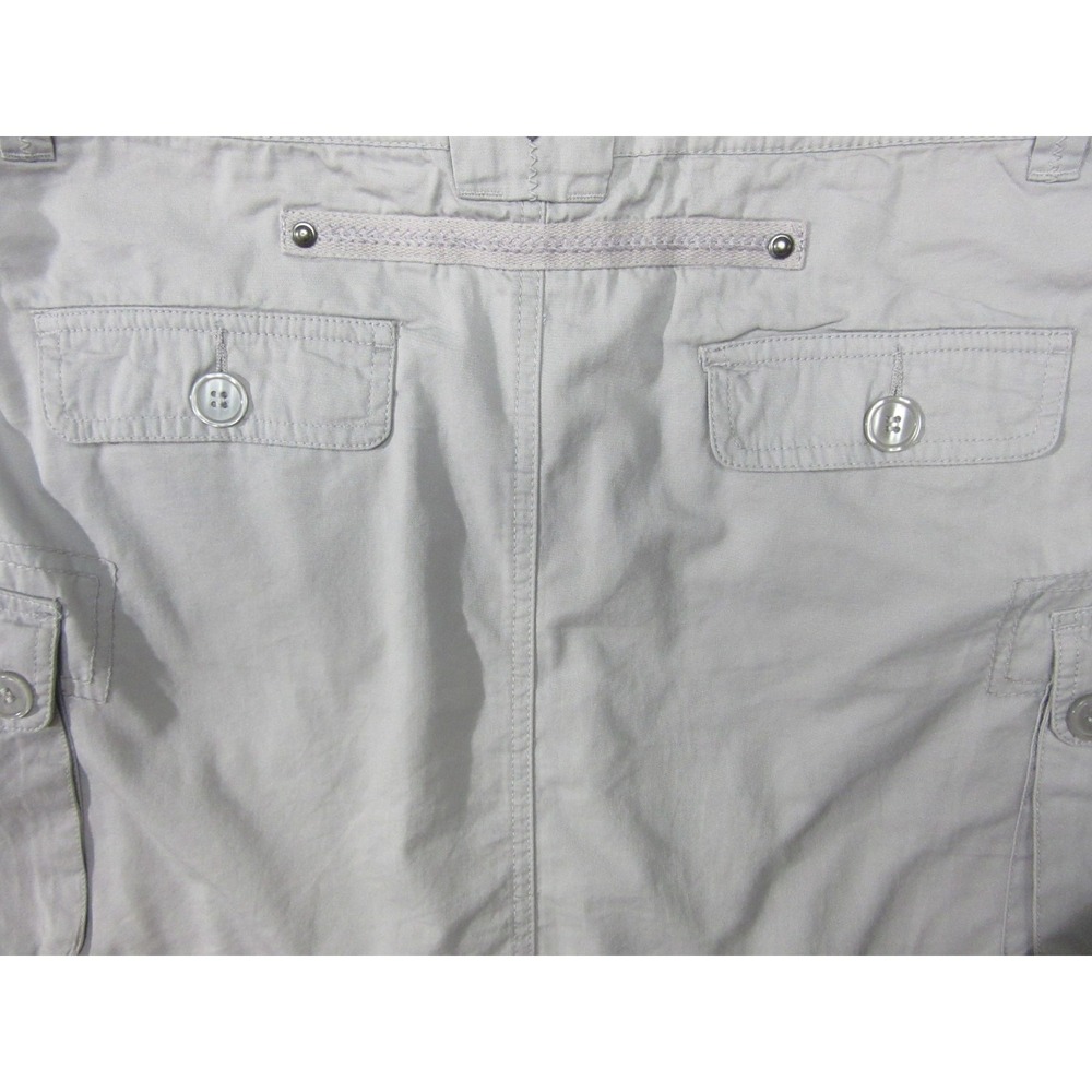 PrAna Skirt Women 8 Gray Mini Breathe Utility Cargo Pockets Outdoor Cinched Hem - Picture 14 of 16